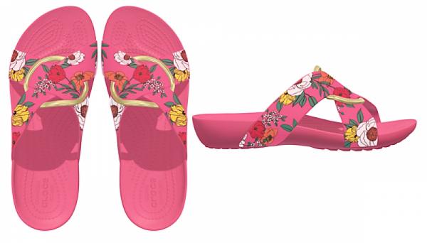 Crocs Serena Printed Crss Bnd Slide