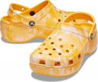 Crocs Classic Platform Graphic Clog Women Orange Sorbet