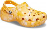 Crocs Classic Platform Graphic Clog Women Orange Sorbet