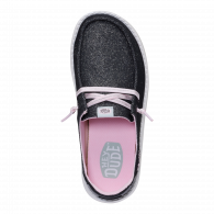 Wendy Y Shimmer Flower  Charcoal