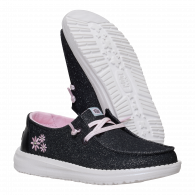 Wendy Y Shimmer Flower  Charcoal