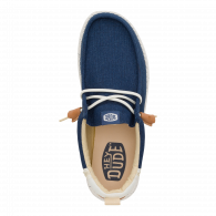 Wally Summer Linen  Sargasso Blue / White